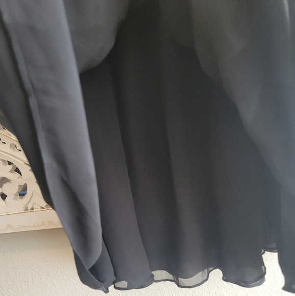 AMANDA UPRICHARD CLASSIC LIYTLE Black dress with Puff Sleeves NWT SIZE 8P - Picture 7 of 10